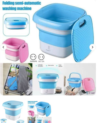 Foldable Mini Washing Machine China Imported Heavy Quality ( Random Color )