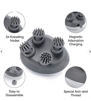 Smart Electric Scalp Massager With Soft Silicone Massage Heads – Relaxing Head Massage Tool | Random Color