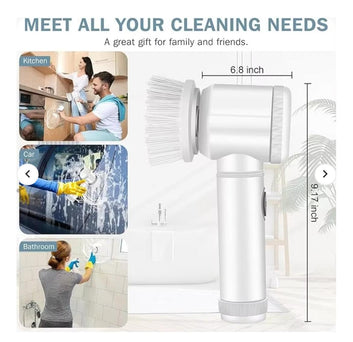 Magic Brush Wireless Battery Cleaning Brush Bathtub Tile Professional Cleaning Brush Rechargeable