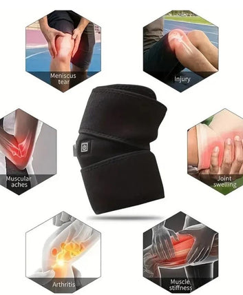 Knee Massager Chargeable | Stress Relief Vibration Knee, Arm, Leg Massager Rechargeable Heating Pad, For Knee Pain Relief